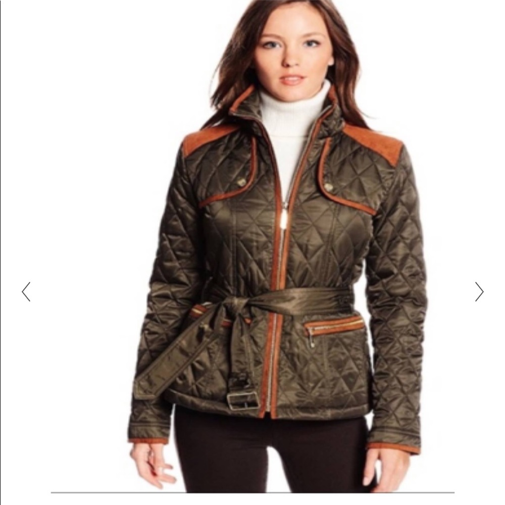 Vince Camuto Olive Belted jacket